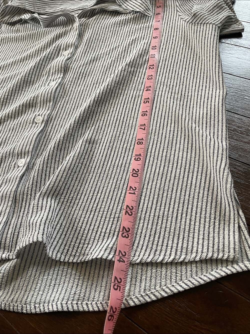 Adrianna Patel Striped Button-Up Shirt - Sz Large - Picture 10 of 10